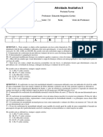 Atividade Avaliativa 2 - Epidemiologia 2018