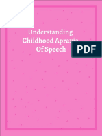 Understanding Childhood Apraxia of Speech