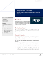 Design of Heat Exchanger (AXS Type - Floating Head With Multiple Passes)