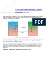 Source Synchronous Interface Timing Closure