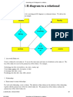 Converting An E-R Diagram To A Relational Schema