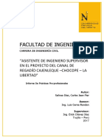 Informe para El Final de Practicas 2018 U