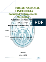 Informe de Tratamientos Térmicos