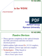 Components For WDM Networks: Xavier Fernando