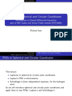 Pdes in Spherical and Circular Coordinates