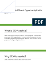 Environmental Threat Opportunity Profile - ETOP