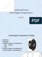 Turbomachinery Centrifugal Compressors: Class 13