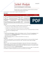 Content Analysis Assignment