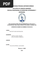 1.1.1 Evaluación de Tres Tipos de Empadre de Cuyes Con La Utilización de Tres Líneas Productivas (Perú y Andina) Con Diferentes Número de Hembras Por Macho