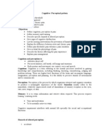 Cognitive Perception Pattern of Nursing Care