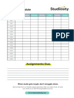 Studiosity - Study Timetable 2018 - Generic PDF