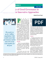 The Challenge of Good Governance in