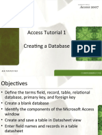 Access Tutorial 1 Creating A Database: Comprehensive