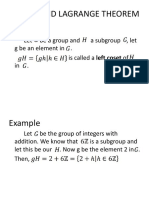 Cosets and Lagrange Theorem