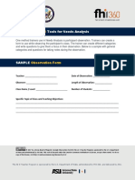 Module 2 - Sample Observation Form