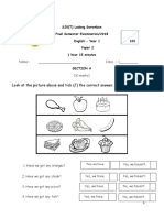 SJK (T) Ladang Seremban Final Semester Examination/2018 English - Year 1 100 Paper 2 1 Hour 15 Minutes