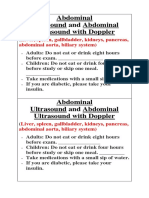 Abdominal Ultrasound and Abdominal Ultrasound With Doppler