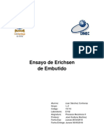 LabProcesosII 2 - Ensayo de Erichsen de Embutido