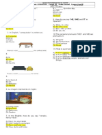 English test-NIVELATION Period: III Grade: Second Course: A and B