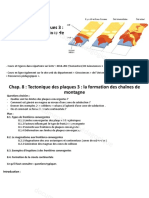 Chapitre 8 - Tectonique Des Plaques 3 - La Formation Des Chaînes de Montagne