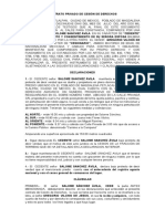 Contrato Privado de Cesión de Derechos II