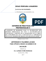 INFORME FINAL, PRACTICAS Preprofesionales II. Ing Civil