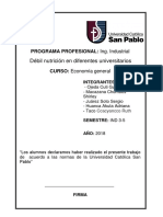 Debil Nutricion en Jovenes Universitarios