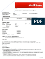 Lion Air Eticket Itinerary / Receipt