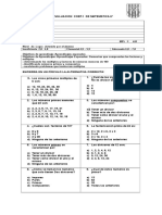 EVA COEF. 1 MATEMATICA 6º Factores, Multiplos, Numeros Primos