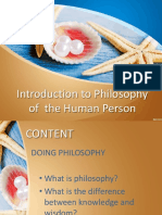 Introduction To The Philosophy of A Human Person