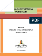 Mangaung 31 May 2017 Item 63 1 No 8 Human Settlements Plan