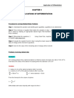 Chapter 3 - Applications of Differentiation - Related Rates