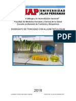 Bioensayo de Toxicidad Con Allium Fistulosum