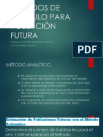 Metods de Cálculo para Población Futura