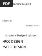 Structural design-II: Prepared By: Kauswala Tausif K