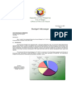 Budget Message: Republic of The Philippines City of Bago Office of The City Mayor