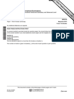 Cambridge International Advanced Subsidiary and Advanced Level