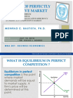 Analysis of Perfectly Competitive Market by Meinrad C. Bautista