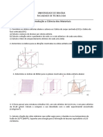 Lista 1 - Estrutura Cristalina + Propriedades Mecânicas