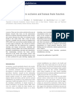 Interactions Between Occlusion and Human Brain Function Activities