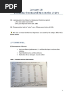 Economic Boom and Bust in The 1920s