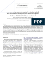 Elsevier. Food Antioxidant Capacity Determined by Chemical Methods May Underestimate The Physiological Antioxidant Capacity