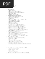 Course Outline For Social Responsibility and Good Governance