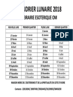 Calendrier Lunaire 2018