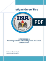 Informe Investigacion en Tics-Objetivos