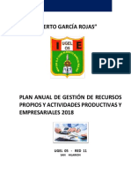 Plan de Gestion de Recusos Propios 2018 I.E. 147