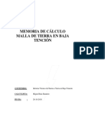 Memoria de Cálculo Malla de Tierra en Baja Tención