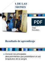 Historia de Las Transfusiones: Dr. Julio A. Vidal Escudero