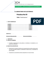 Práctica No 03: Guia de Laboratorio de Electrónica