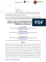 Stress, Anxiety, and Depression Relationship Among Undergraduate Medical Students and Their Final Exam Mark